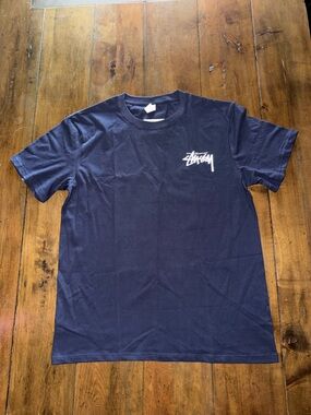 Stussy Red Dice Graphic Blue Black T shirt